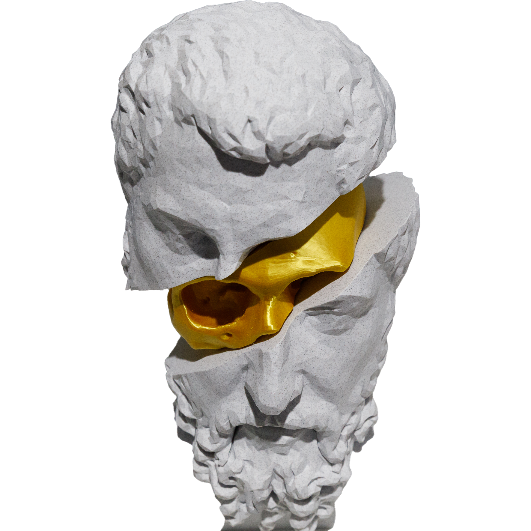 Bust with Gold Skull Inside