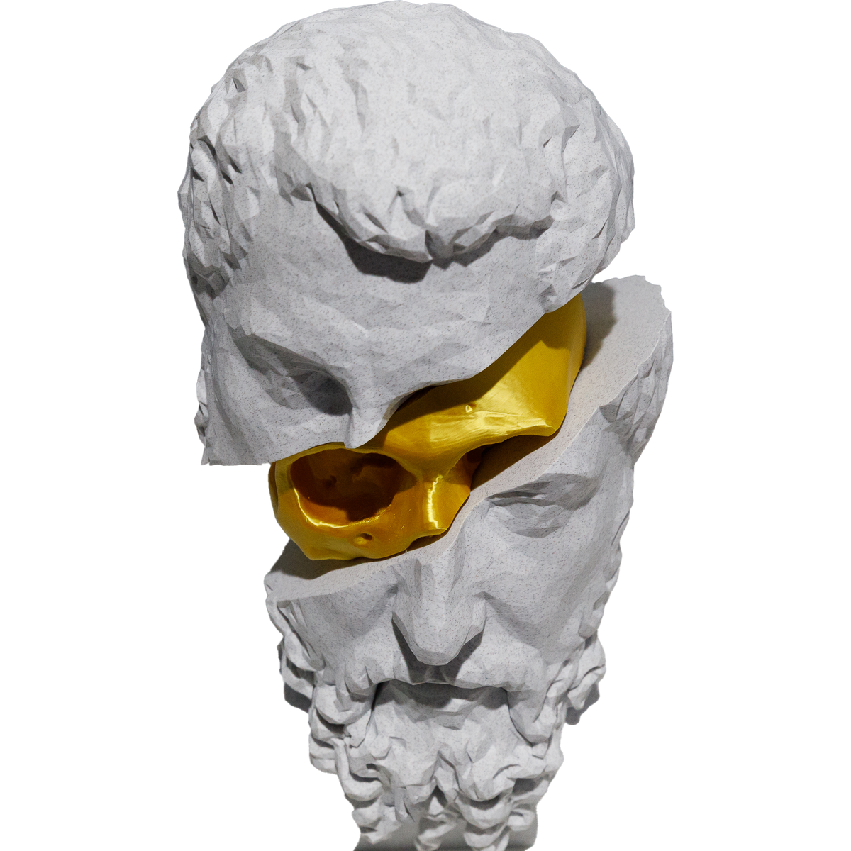 Bust with Gold Skull Inside