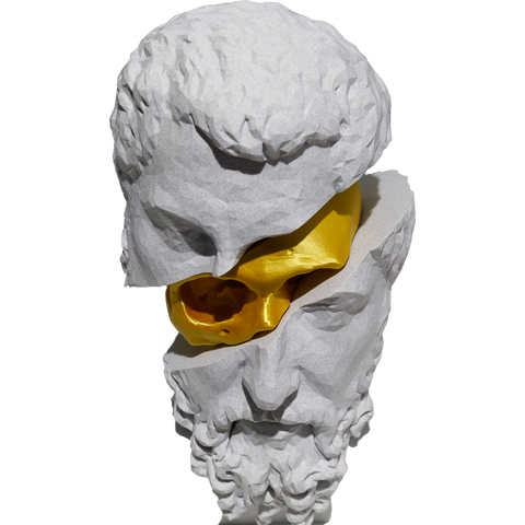 Bust with Gold Skull Inside